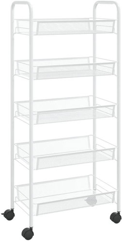 Shumee Kuchyňský vozík s 5 patry bílý 46 × 26 × 105 cm, železo - Vozík - Main image
