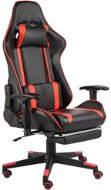 SHUMEE Swivel game chair with footrest red PVC, 20487 - Gaming Chair