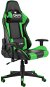 SHUMEE Otočná herná stolička zelená PVC, 20493 - Herná stolička