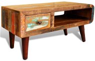 SHUMEE Konferenční stolek zaoblený tvar 1 zásuvka recyklované dřevo , 241008 - Konferenční stolek