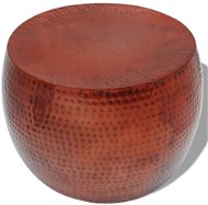 SHUMEE - Konferenčný stolík okrúhly hliníkový s medeným povrchom hnedý, 243510 - Konferenčný stolík