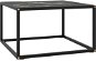 SHUMEE Konferenční stolek černý s černým mramorovým sklem 60 × 60 × 35 cm , 322874 - Konferenční stolek
