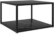 SHUMEE Konferenční stolek černý 60 × 60 × 35 cm tvrzené sklo, 322890 - Konferenční stolek