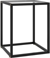 SHUMEE - Konferenčný stolík čierny s tvrdeným sklom 40 × 40 × 50 cm, 322907 - Konferenčný stolík