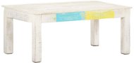 SHUMEE Konferenčný stolík biely 110 × 60 × 45 cm masívne mangovníkové drevo, 323555 - Konferenčný stolík