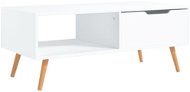 SHUMEE Konferenčný stolík biely 100 × 49,5 × 43 cm drevotrieska, 326786 - Konferenčný stolík
