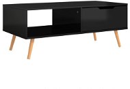 SHUMEE Konferenční stolek černý vysoký lesk 100 × 49,5 × 43cm dřevotříska , 326793 - Konferenční stolek