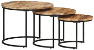 SHUMEE Hnízdové stolky 3 ks hrubé mangovníkové dřevo, 338002 - Konferenční stolek