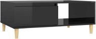 SHUMEE Konferenční stolek černý vysoký lesk 90 × 60 × 35 cm dřevotříska, 806002 - Konferenční stolek