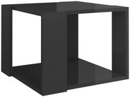 SHUMEE Konferenční stolek šedý vysoký lesk 40 × 40 × 30 cm dřevotříska, 806318 - Konferenční stolek