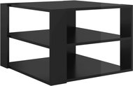 SHUMEE Konferenční stolek černý vysoký lesk 60 × 60 × 40 cm dřevotříska, 806326 - Konferenční stolek