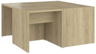 SHUMEE Konferenční stolky 4 ks dub sonoma 33 × 33 × 33 cm dřevotříska, 806816 - Konferenční stolek