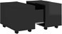 SHUMEE Konferenčný stolík čierny vysoký lesk 60 × 60 × 38 cm drevotrieska, 806865 - Konferenčný stolík