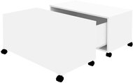 SHUMEE Konferenční stolek bílý 75 × 75 × 38 cm dřevotříska , 806867 - Konferenční stolek