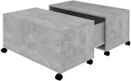 SHUMEE Konferenční stolek betonově šedý 75 × 75 × 38 cm dřevotříska , 806871 - Konferenční stolek