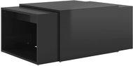 SHUMEE Sada 3 konferenčních stolků černá a vysokým leskem 60 × 60 × 30 cm, 806901 - Konferenční stolek