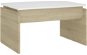 SHUMEE Konferenční stolek bílý a dub sonoma 68 × 50 × 38 cm dřevotříska, 808337 - Konferenční stolek