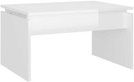 SHUMEE Konferenční stolek bílý vysoký lesk 68 × 50 × 38 cm dřevotříska, 808338 - Konferenční stolek