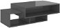 SHUMEE Konferenčný stolík sivý vysoký lesk 105 × 55 × 32 cm drevotrieska, 808530 - Konferenčný stolík
