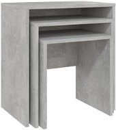 SHUMEE Hnízdové konferenční stolky 3 ks betonově šedé dřevotříska, 808535 - Konferenční stolek