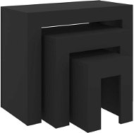 SHUMEE Hniezdové konferenčné stolíky 3 ks čierne drevotrieska, 808541 - Konferenčný stolík