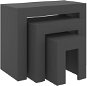 SHUMEE Hnízdové konferenční stolky 3 ks šedé dřevotříska, 808542 - Konferenční stolek