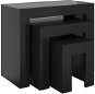 SHUMEE Hnízdové konferenční stolky 3 ks černé vysoký lesk dřevotříska, 808547 - Konferenční stolek
