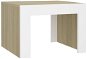 SHUMEE Konferenčný stolík biely dub sonoma 50 × 50 × 35 cm drevotrieska, 808554 - Konferenčný stolík