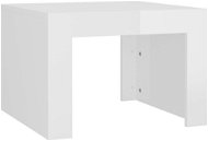 SHUMEE Konferenční stolek bílý vysoký lesk 50 × 50 × 35 cm dřevotříska, 808555 - Konferenční stolek