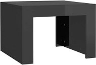 SHUMEE Konferenčný stolík sivý vysoký lesk 50 × 50 × 35 cm drevotrieska, 808557 - Konferenčný stolík
