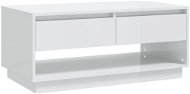 SHUMEE - Konferenčný stolík biely vysoký lesk 102,5 × 55 × 44 cm drevotrieska, 809509 - Konferenčný stolík