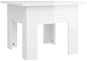 SHUMEE Konferenčný stolík biely vysoký lesk 55 × 55 × 42 cm drevotrieska, 810241 - Konferenčný stolík