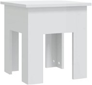 SHUMEE Konferenčný stolík biely vysoký lesk 40 × 40 × 42 cm drevotrieska, 810250 - Konferenčný stolík