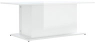 SHUMEE Konferenční stolek bílý vysoký lesk 102 × 55,5 × 40 cm dřevotříska, 810313 - Konferenční stolek