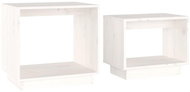 SHUMEE Hnízdové konferenční stolky 2 ks bílé masivní borové dřevo, 813526 - Konferenční stolek