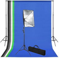 Fotosvětlo SHUMEE Foto studio set s fotopozadím a softboxem - Fotosvětlo