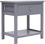 SHUMEE Noční stolek šedý 40 × 29 × 42 cm dřevo pavlovnie, 284050 - Noční stolek