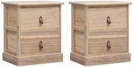 SHUMEE Noční stolky 2 ks 38 × 28 × 45 cm dřevo pavlovnie, 284055 - Noční stolek
