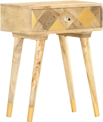 SHUMEE Noční stolek 43 × 30 × 58 cm masivní mangovníkové dřevo, 285857 - Night Stand - Main image