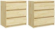 SHUMEE Noční stolky 2 ks 60 × 36 × 64 cm masivní borovice, 3093547 - Noční stolek