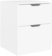 SHUMEE Noční stolek bílý 40 × 40 × 50 cm dřevotříska, 326723 - Noční stolek