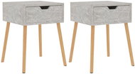 SHUMEE Noční stolky 2 ks betonově šedé 40 × 40 × 56 cm dřevotříska, 326804 - Noční stolek