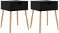 SHUMEE Nočné stolíky 2 ks čierne s vysokým leskom 40 × 40 × 56 cm drevotrieska, 326810 - Nočný stolík