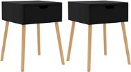 SHUMEE Noční stolky 2 ks černé s vysokým leskem 40 × 40 × 56cm dřevotříska, 326810 - Noční stolek