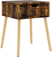 SHUMEE Noční stolek kouřový dub 40 × 40 × 56 cm dřevotříska , 326811 - Noční stolek