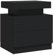 SHUMEE Noční stolek černý 45 × 35 × 52 cm dřevotříska, 326850 - Noční stolek