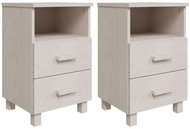 SHUMEE Noční stolky 2 ks bílé 40 × 35 × 62 cm masivní borové dřevo, 340417 - Night Stand