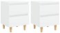 SHUMEE Nočné stolíky s nohami z borovice 2 ks biele 40 × 35 × 50 cm, 805852 - Nočný stolík