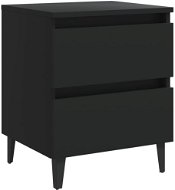 SHUMEE Nočný stolík čierny 40 × 35 × 50 cm drevotrieska, 805871 - Nočný stolík
