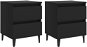 Noční stolek SHUMEE Noční stolky 2 ks černé 40 × 35 × 50 cm dřevotříska, 805872 - Noční stolek